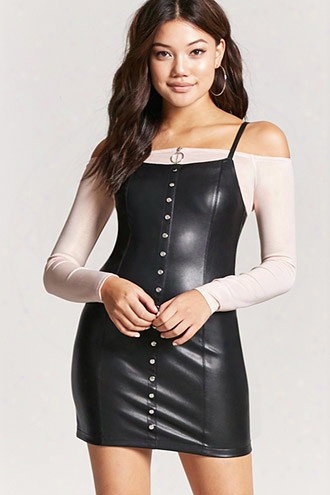 Faux Leather Mini Dress