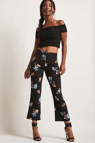 Floral Cropped Pants
