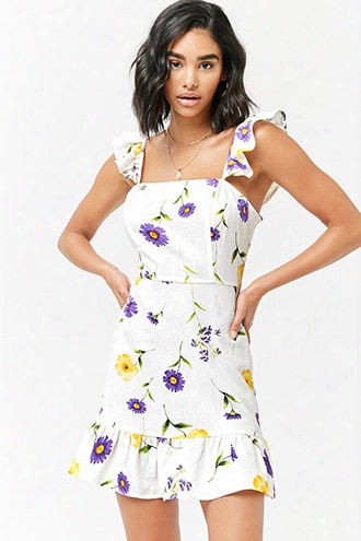 Floral Linen-blend Dress