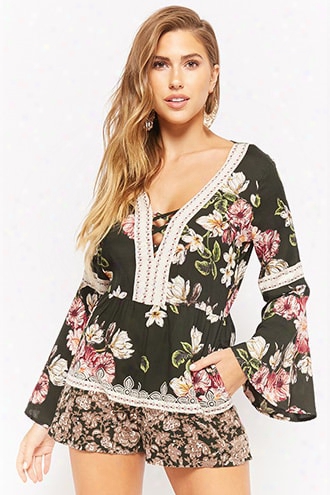 Floral V-neck Romper