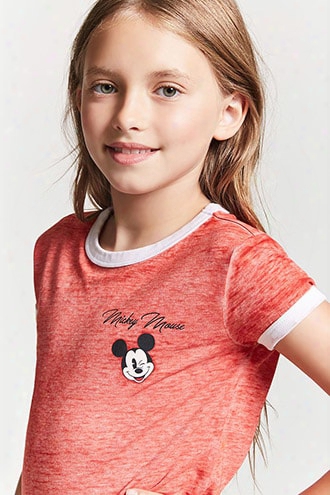 Girls Mickey Mouse Graphic Ringer Tee (kids)