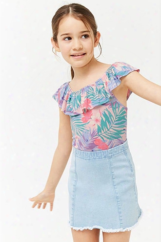 Girls Tropical Ruffle Bodysuit (kids)