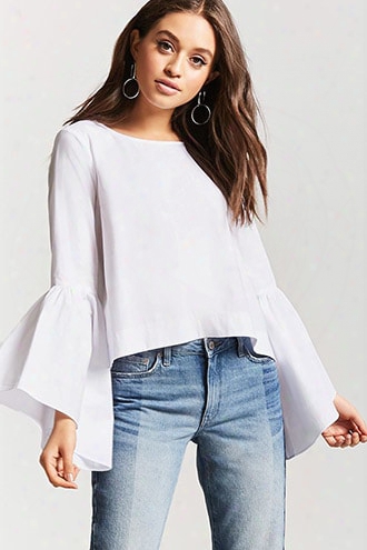 High-low Poplin Top