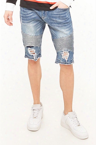 Jordan Craig Ribbed Panel Jean Shorts