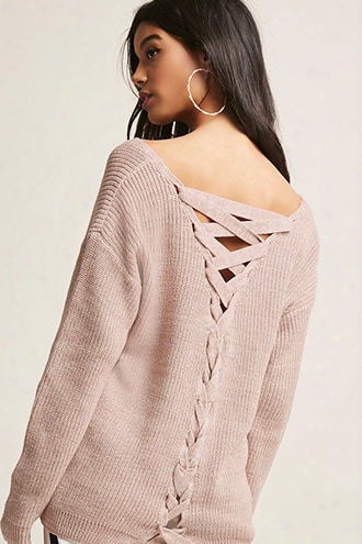 Lace-up Back Sweater