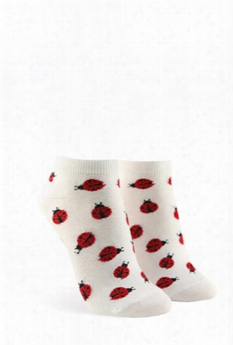 Ladybug Graphic Ankle Socks