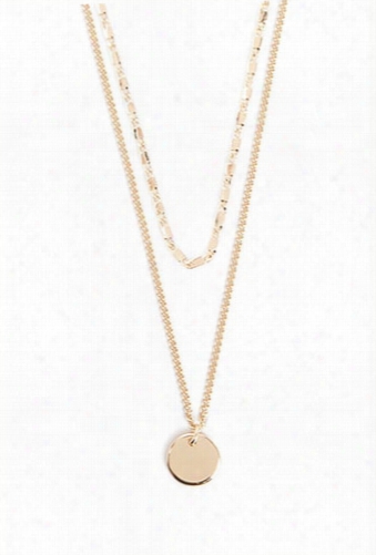 Layered Disc Pendant Necklace