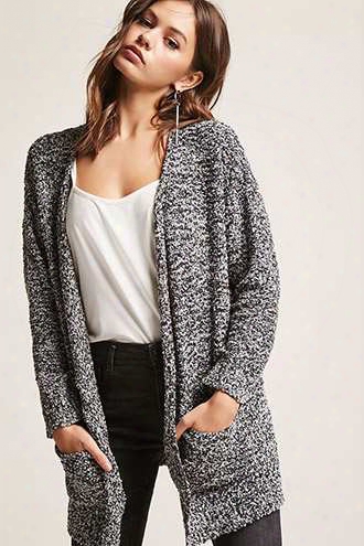 Open-front Boucle Knit Cardigan