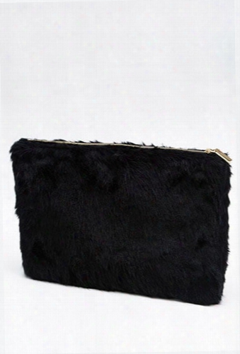 Oversized Faux Fur Clutch