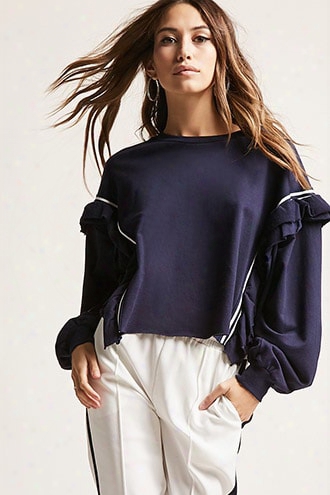 Oversized Flounce Pullover