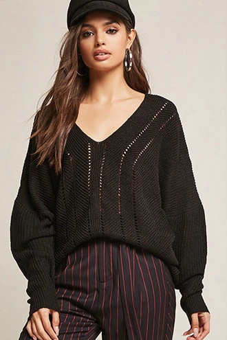 Plunging Dolman-sleeve Sweater