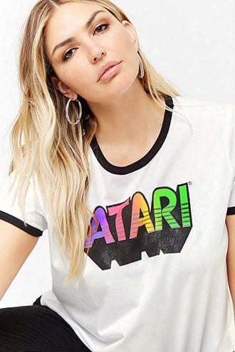 Plus Size Atari Graphic Ringer Tee