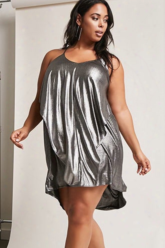 Plus Size Black Ivy Metallic Cami Dress