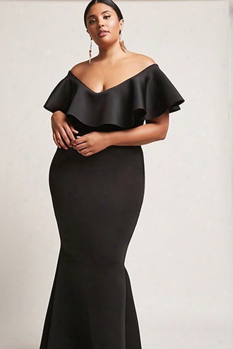 Plus Size Scuba-knit Maxi Dress