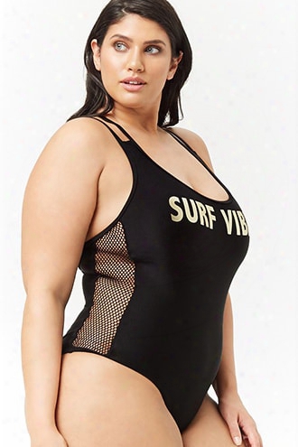 Plus Size Surf Vibes One-piece Swimsuit