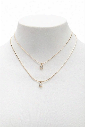 Rhinestone Drop Necklace Set