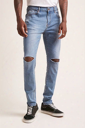 Ripped-knee Skinny Jeans