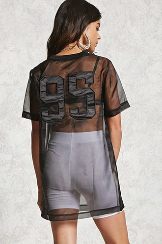 Sheer Oversized Graphic Top