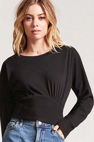 Shirred-waist Top