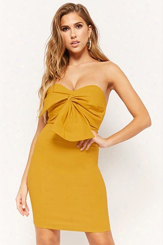 Strapless Bow Mini Dress