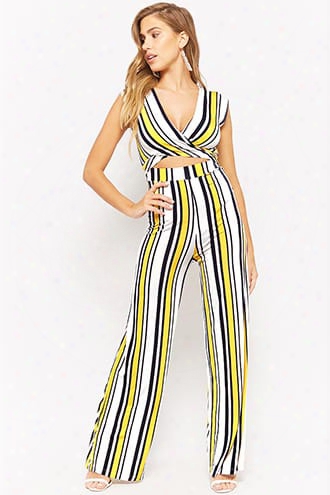 Striped Tie-front Jumpsuit