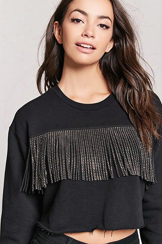 Studded Fringe Crop Top