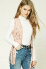 Fringed Faux Suede Vest