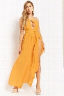 High-Neck M-Slit Maxi Dress