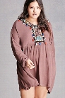 Plus Size Tasseled Tunic