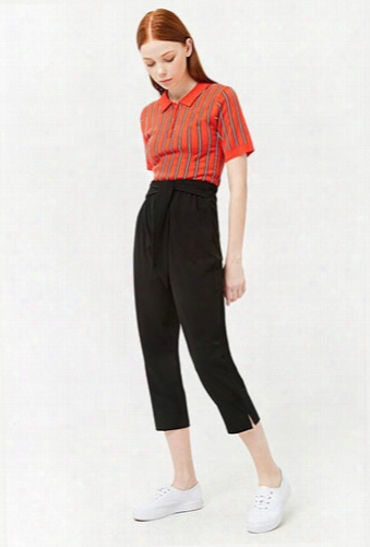 Tie-front High-rise Pants