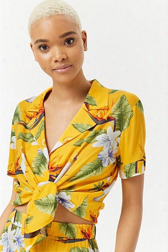 Tropical Cockatoo Print Shirt