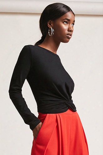 Twist-hem Cropped Tee