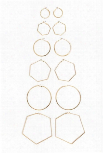 Variegated Hoop Earring Set