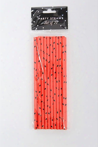 Watermelon Party Straws