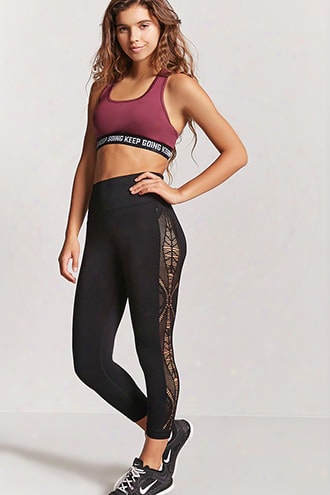 Active Lasercut Capri Leggings