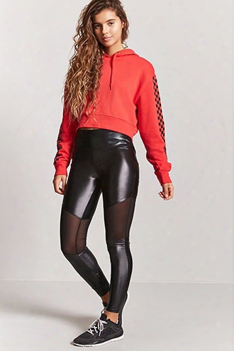 Active Mesh-panel Coated Leggings