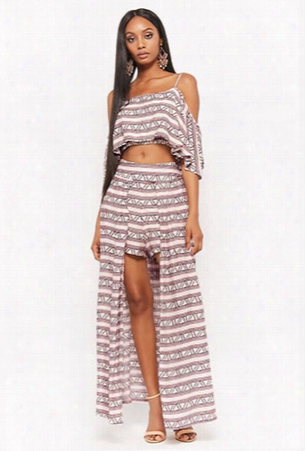 Boho Me Geo Print Maxi Skort