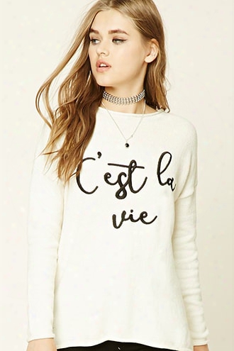 C'est La Vie Graphic Sweater