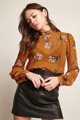 Chiffon Floral Print Top