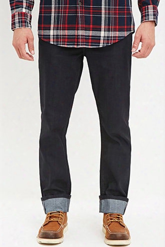 Clean Wash - Cuffed Slim Fit Jeans