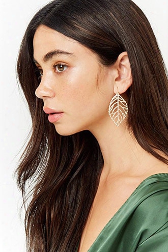 Cutout Leaf Drop Earrings