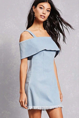 Denim Flounce Dress