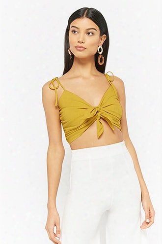 Double Tie-front Cami Crop Top