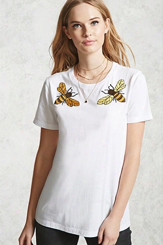 Embroidered Bee Tee