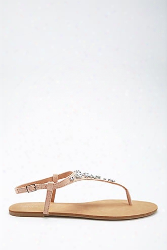 Faux Gem Thong Sandals