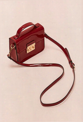 Faux Patent Leather Crossbody