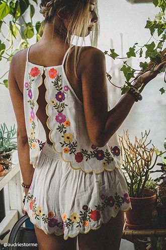 Floral Tulip Back Cami