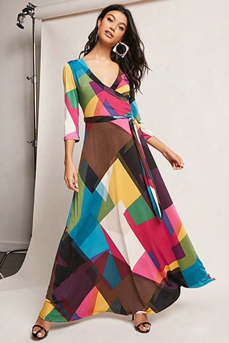 Geometric Print Maxi Dress