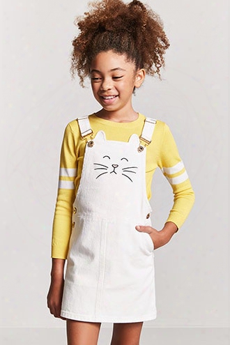 Girls Cat Face Overall Dress (kids)