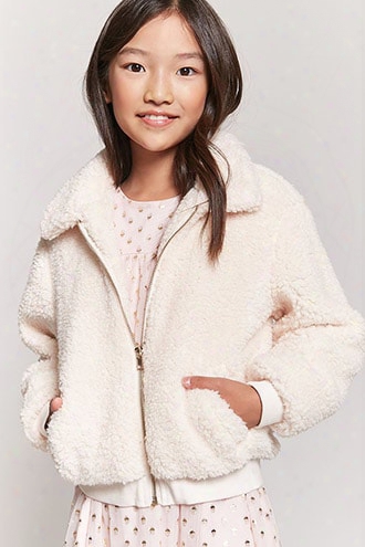 Girls Faux Shearling Jacket (kids)